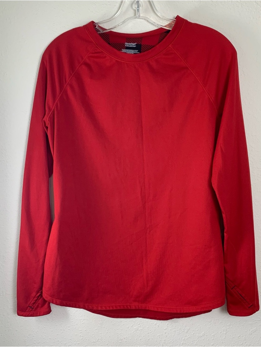 Cuddl Duds‎ Red ClimateRight® Crewneck Long Sleeve Top Medium